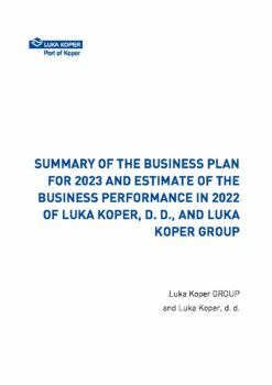 Povzetek poslovnega načrta družbe Luka Koper d.d. in Skupine Luka Koper za leto 2023_OBJAVLJENO_ANG